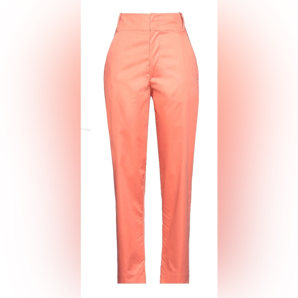 ISABEL MARANT High-Rise Coral Straight-Leg Pants in Soft Cotton Twill: Size 8 US